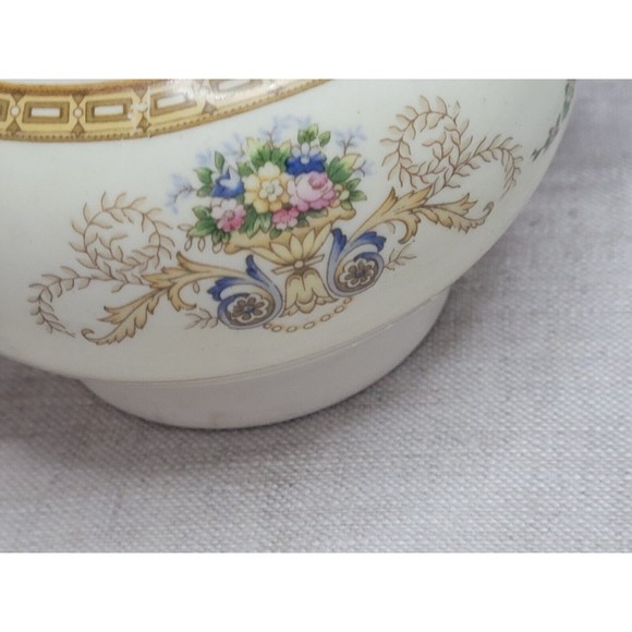 Alfred Meakin Festive Yellow Sugar w/ Lid Vintage - Picture 5 of 6